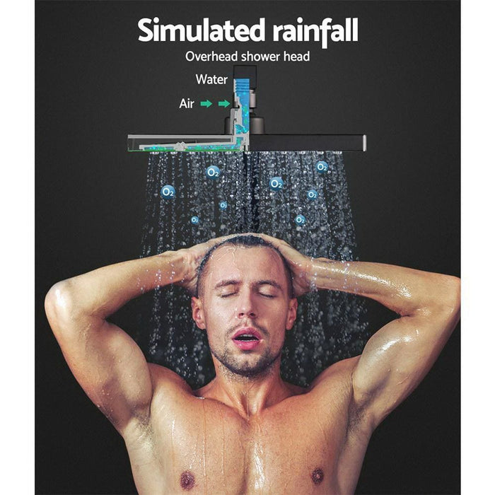 Cefito Wels 8’’ Rain Shower Head Taps Square Handheld