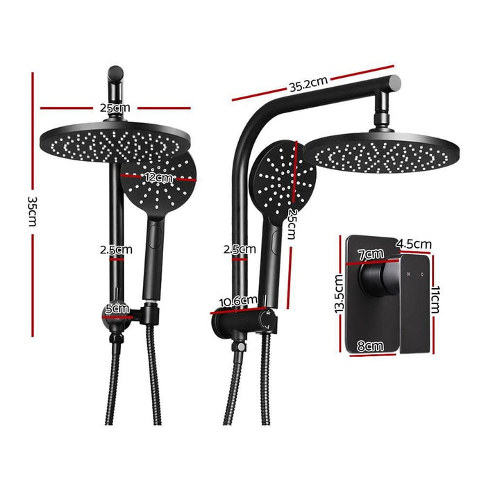 Cefito Wels 9’’ Rain Shower Head Mixer Round Handheld