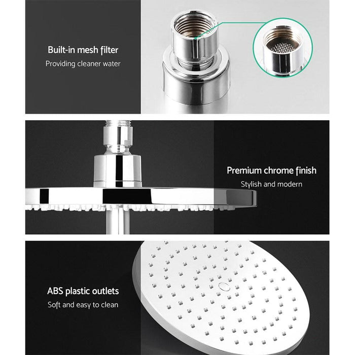 Cefito Wels 9’’ Rain Shower Head Mixer Round Handheld High