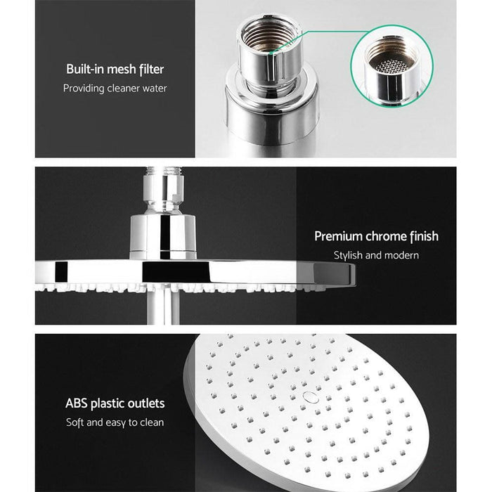 Cefito Wels 9’’ Rain Shower Head Taps Round Handheld High