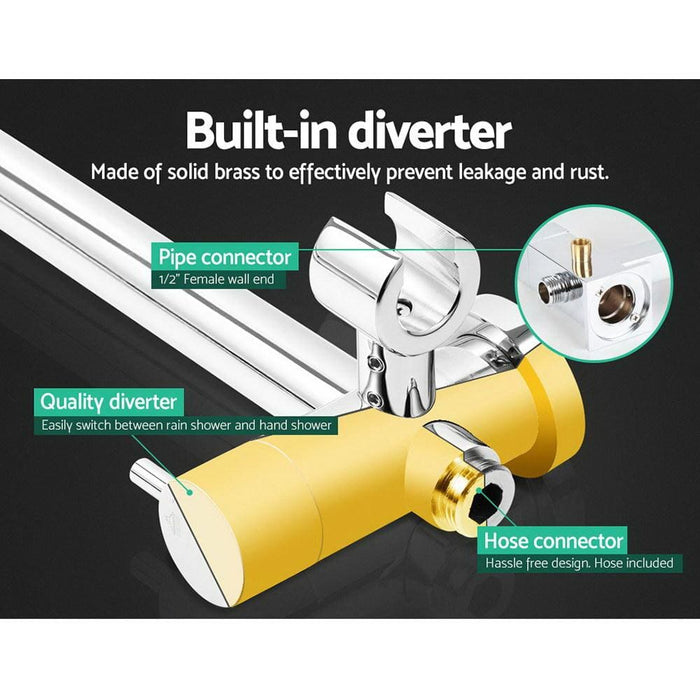 Cefito Wels 9’’ Rain Shower Head Taps Round Handheld High