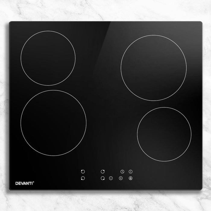 Ceramic Cooktop 60cm Electric Cooker 4 Burner Stove Hob