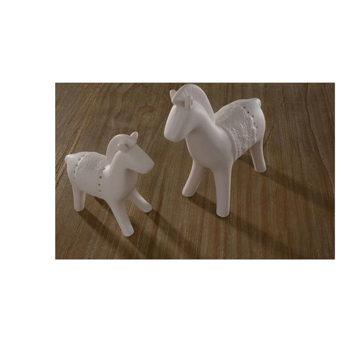 Ceramic Horse Statue Animal Figurine Modern Sculpture Home