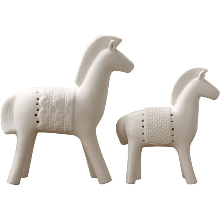 Ceramic Horse Statue Animal Figurine Modern Sculpture Home
