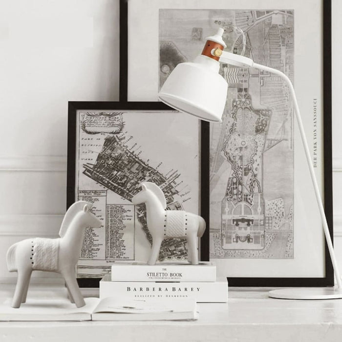 Ceramic Horse Statue Animal Figurine Modern Sculpture Home