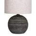 Ceramic Table Lamp with Striped Pattern