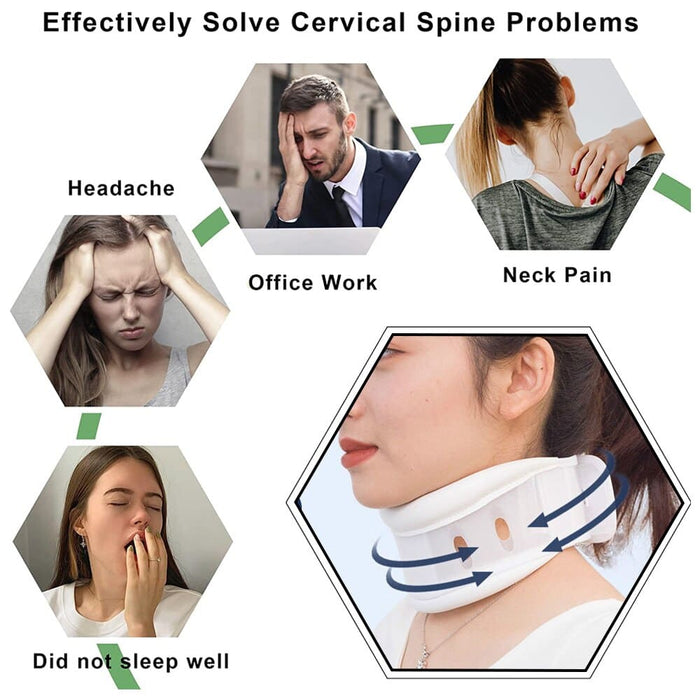 Cervical Neck Brace Collar with Chin Support for Stiff