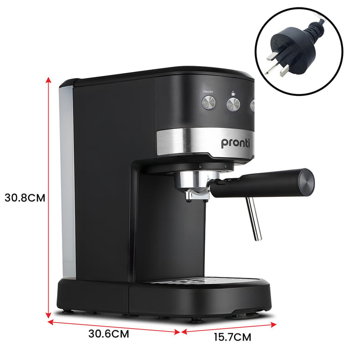 Cm-850D Coffee Machine 20 Bar Espresso Maker With Milk Frother And 1.25L Tank