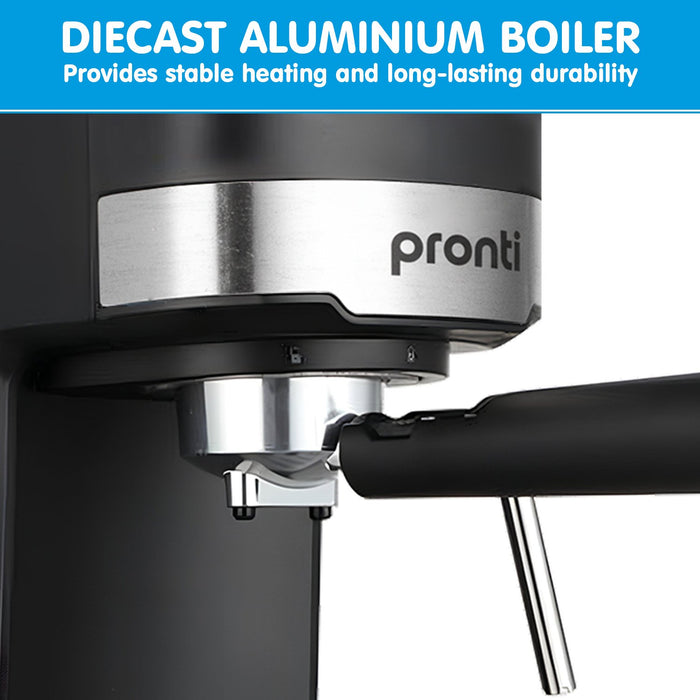 Cm-850D Coffee Machine 20 Bar Espresso Maker With Milk Frother And 1.25L Tank