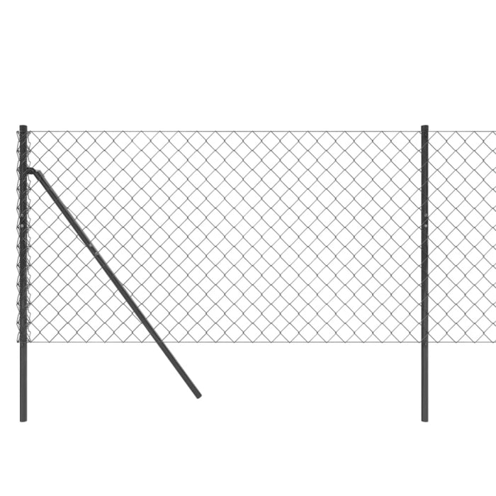 Chain Link Fence Anthracite 1x25 m Optklo