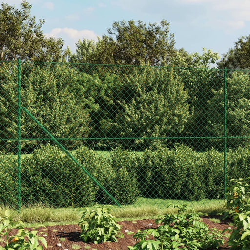 Chain Link Fence With Flange Green 1.6x25 m Optkan