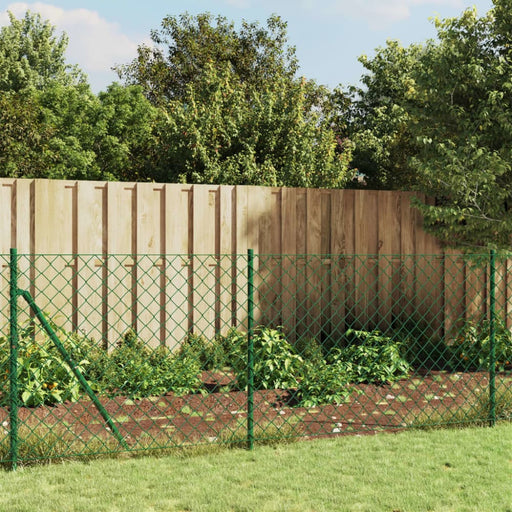 Chain Link Fence Green 0.8x25 m Optkox