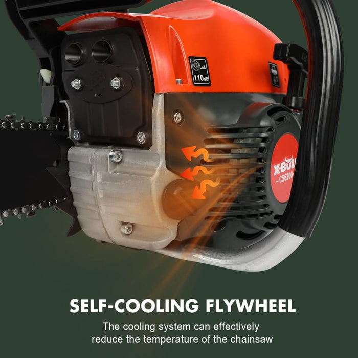 Chainsaw Petrol Commercial 62cc 20’ Bar E - start Tree