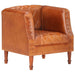 Tub Chair Brown Real Goat Leather Gl7876616