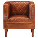 Tub Chair Brown Real Goat Leather Gl7876616