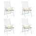Chair Cushions 4 Pcs Cream White 50x50x7 Cm Oxford Fabric