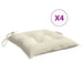 Chair Cushions 4 Pcs Cream White 50x50x7 Cm Oxford Fabric