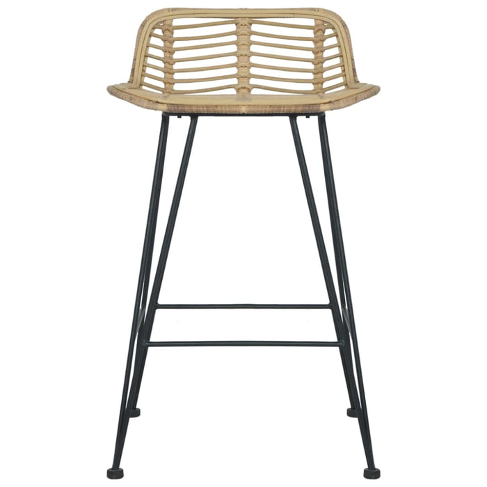 Bar Chairs 2 Pcs Natural Rattan Gl7085