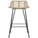 Bar Chairs 2 Pcs Natural Rattan Gl7085