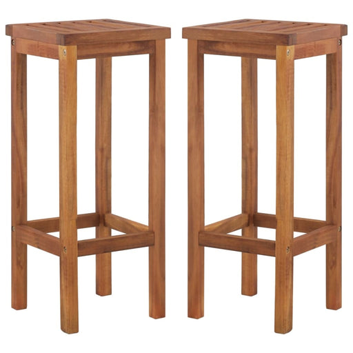 Bar Chairs 2 Pcs Solid Acacia Wood Gl64116