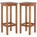 Bar Chairs 2 Pcs Solid Acacia Wood Gl64116