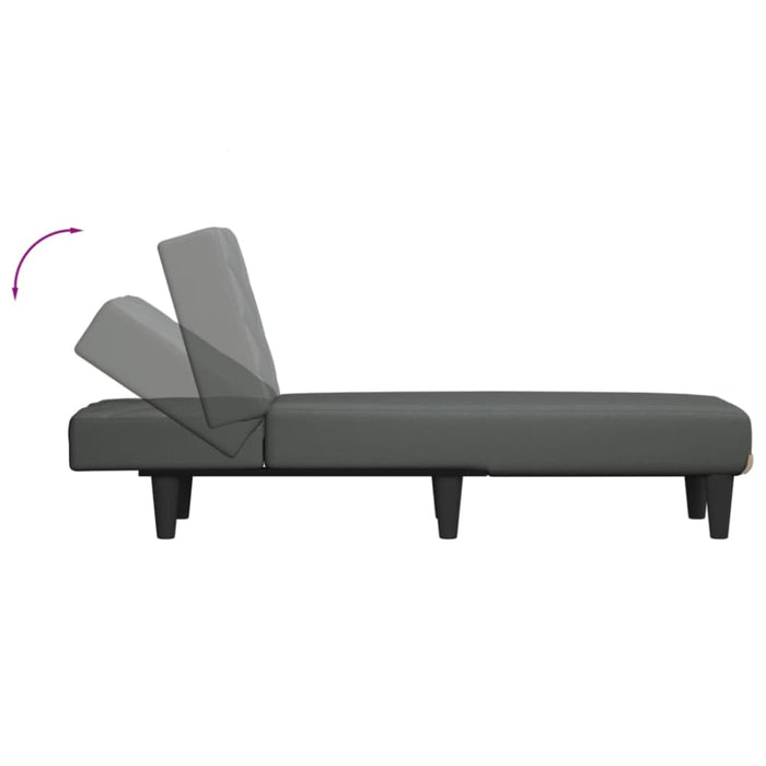 Chaise Longue Dark Grey Fabric Tpxnpa