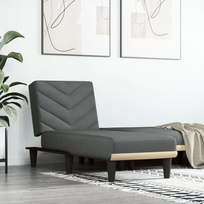 Nz Local Stock- Chaise Longue Dark Grey Fabric Tpxnpa