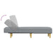 Chaise Longue Light Grey Fabric Tpxikn