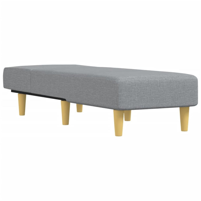 Chaise Longue Light Grey Fabric Tpxikn