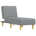 Chaise Longue Light Grey Fabric Tpxikn