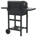 Charcoal - fueled Bbq Grill With Bottom Shelf Black Aaxnb