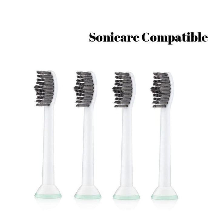 Charcoal Infused Replacement Toothbrush Heads Compatible