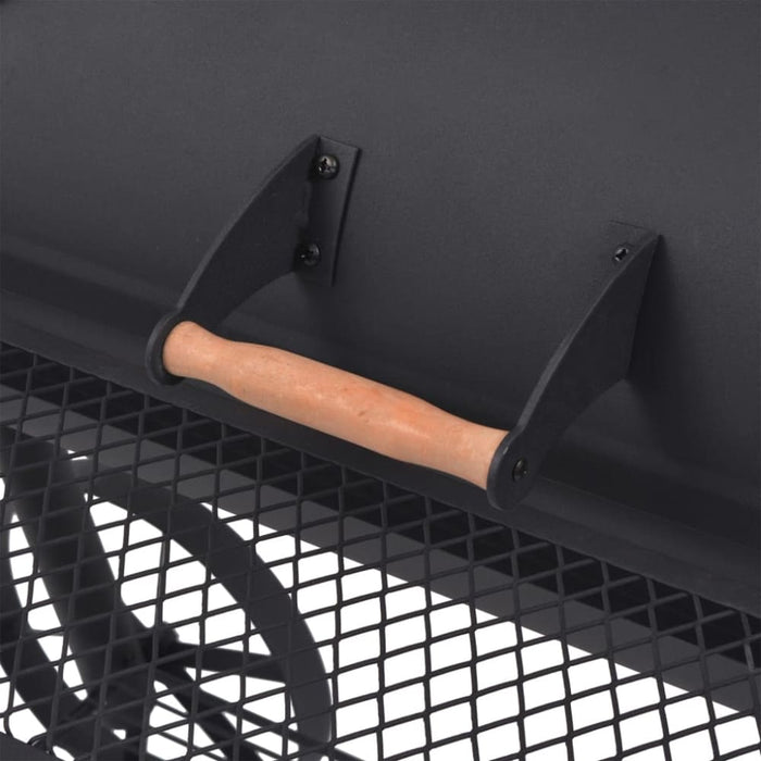 Bbq Charcoal Smoker With Bottom Shelf Black Heavy Xxl Atopp