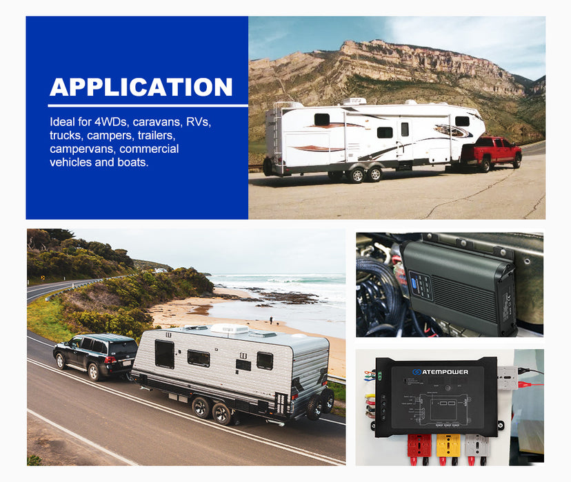 12V 25A Dc To Dc Battery Charger With Smart Hub Mppt Solar Dual Battery