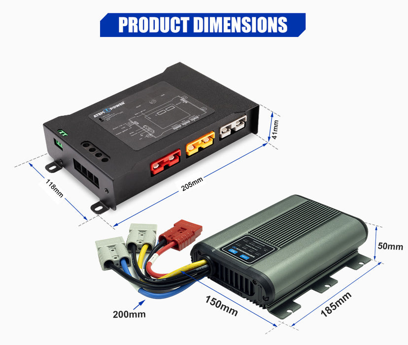 12V 25A Dc To Dc Battery Charger With Smart Hub Mppt Solar Dual Battery