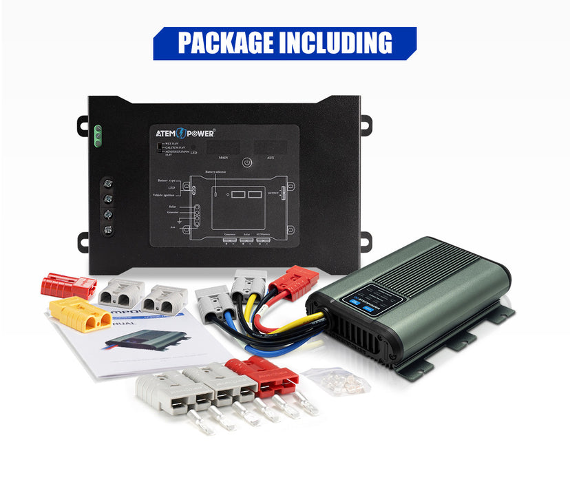 12V 25A Dc To Dc Battery Charger With Smart Hub Mppt Solar Dual Battery