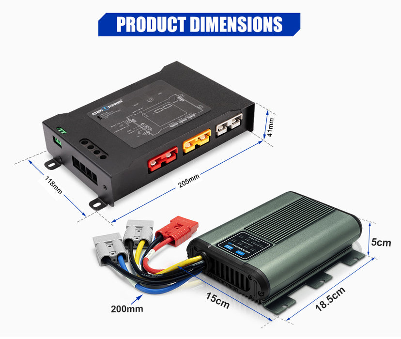 12V 40A Dc To Dc Battery Charger With Mppt Solar Dual Battery + Smart Hub