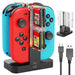 Charging Dock Led Indicator Joycon Charger With 8 Game Card