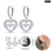 Charm Double Hoop Earrings For Women 925 Silver Sparkling