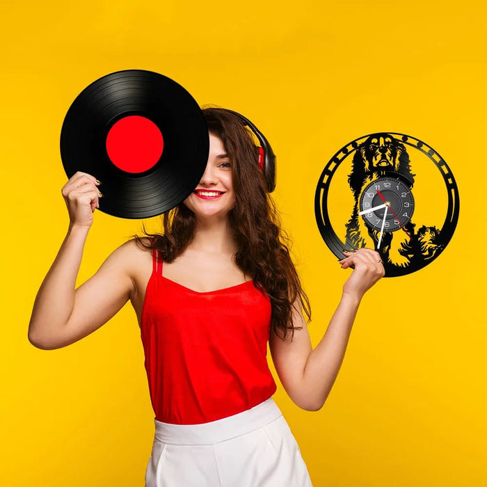 Charming Cavalier King Charles Spaniel Vinyl Clock