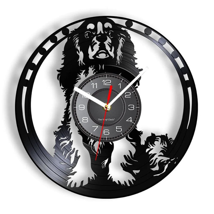 Charming Cavalier King Charles Spaniel Vinyl Clock