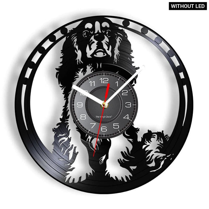 Charming Cavalier King Charles Spaniel Vinyl Clock