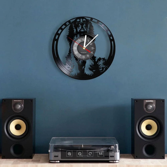 Charming Cavalier King Charles Spaniel Vinyl Clock