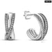 Charms Double Heart Hoop Earrings For Women 925 Silver