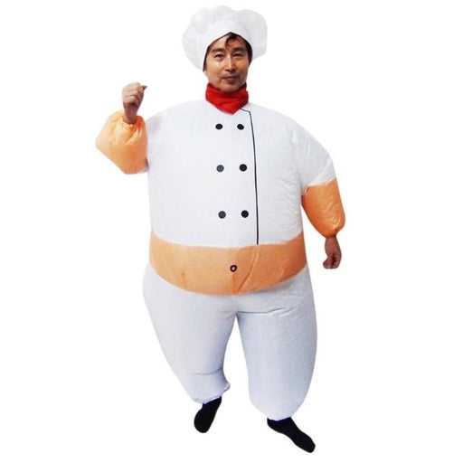 Chef Fancy Dress Inflatable Suit - fan Operated Costume