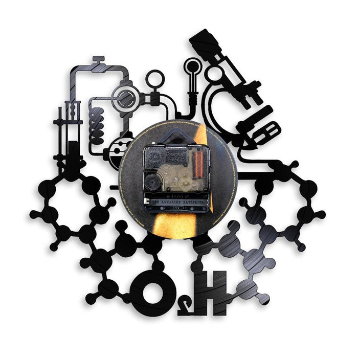Chemistry Experiments Led Vinyl Record Wall Clock Science