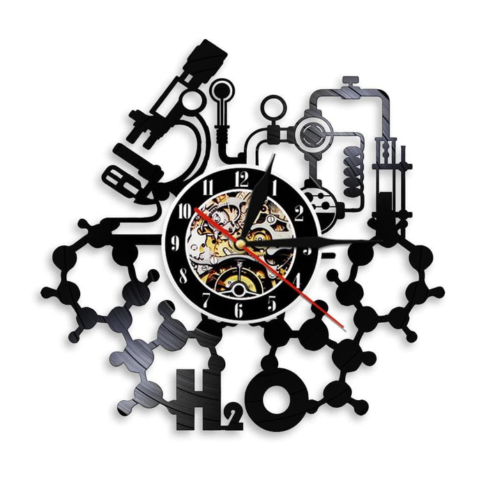 Chemistry Experiments Led Vinyl Record Wall Clock Science