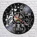 Chess Board Vinyl Record Lp Led Wall Clock Art Home