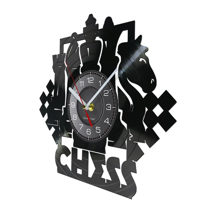 Chess Wall Clock Vinyl Record Art for Lovers