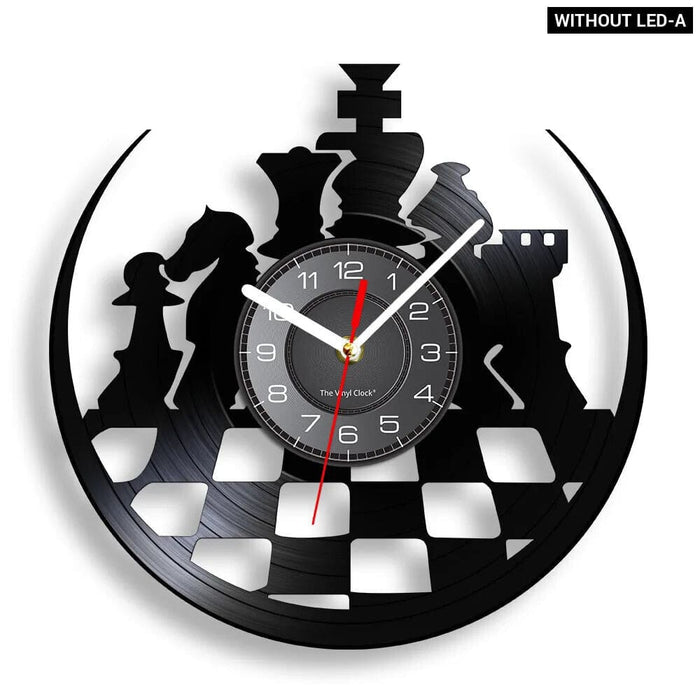 Chess Wall Clock Vinyl Record Art for Lovers
